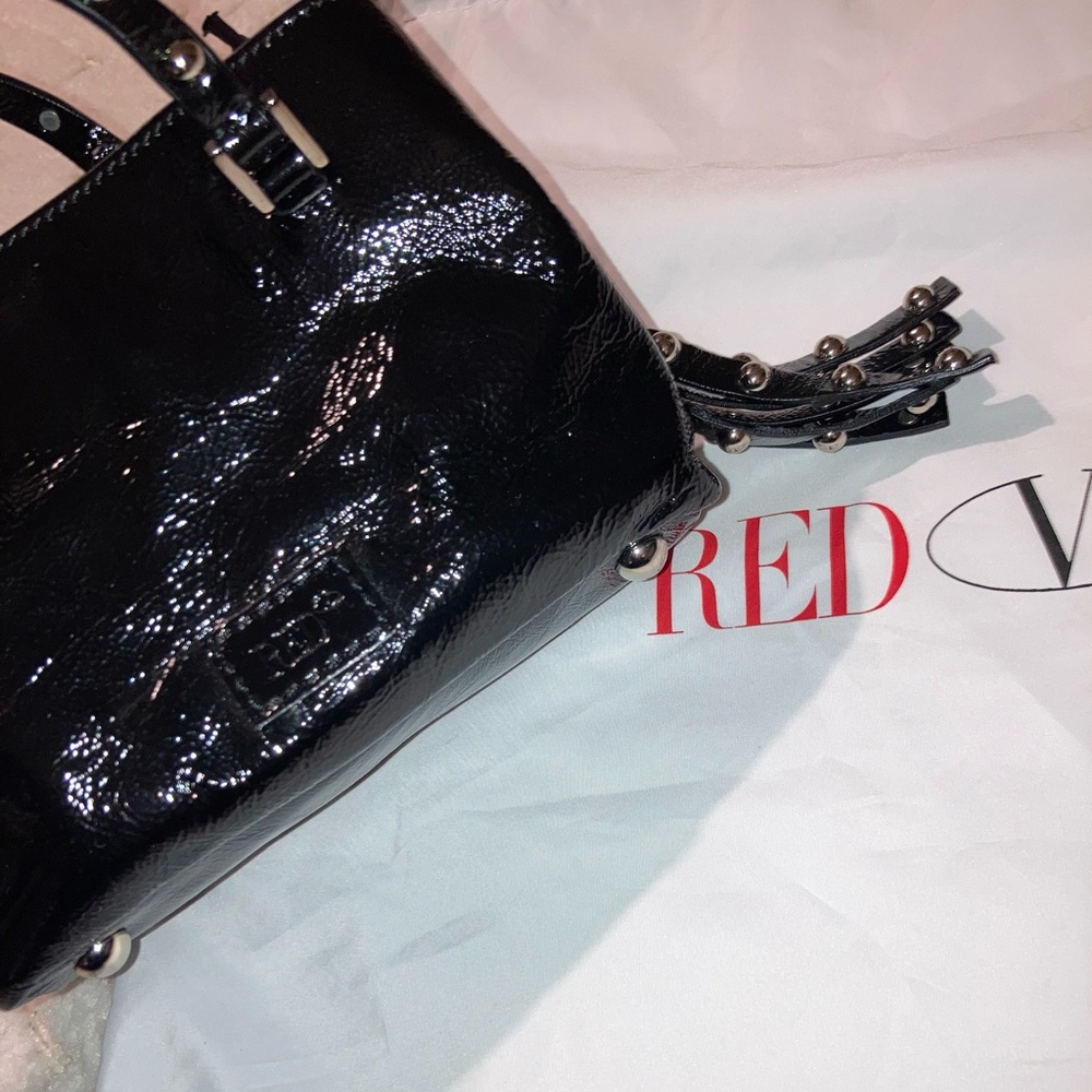 authentic Valentino Red , Black patent leather purse